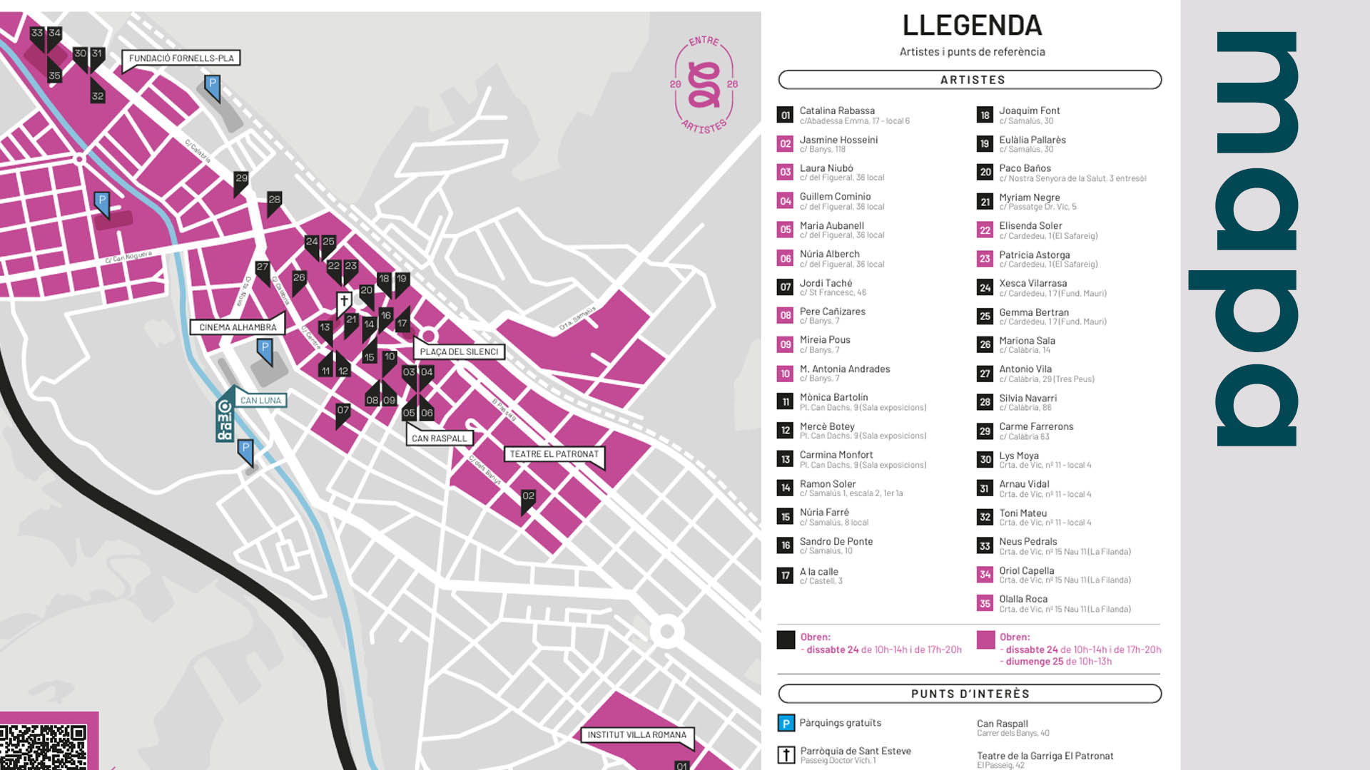 Mapa EntreArtistes 2026